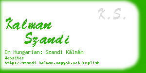 kalman szandi business card